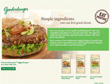 Tablet Screenshot of gardenburger.com